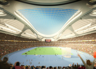 Illustration for article titled El rediseño del estadio olímpico de Tokio es más futurista que nunca